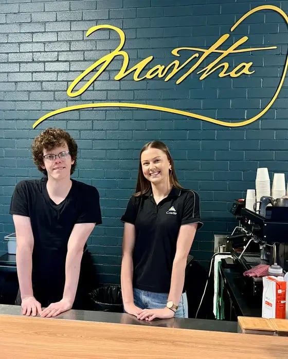 Lochlan and Castle's Employment Support Officer Amy