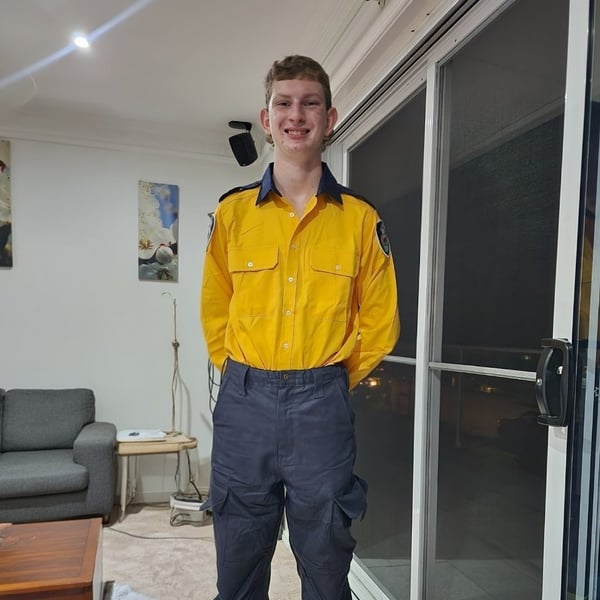 Luke, wearing his RFS uniform